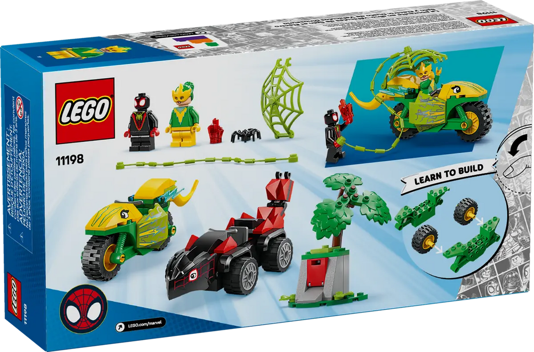 LEGO Marvel Spidey y su Super Equipo Spin y Electro: Duelo de Vehiculos Dinosaurio 11198