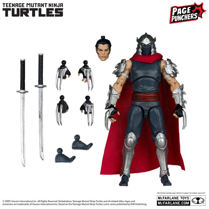 Mcfarlane Page Punchers: Tmnt Tortugas Ninja - Shredder Con Comic 5 Pulgadas