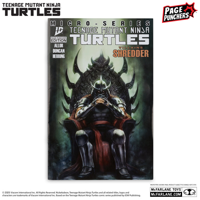 Mcfarlane Page Punchers: Tmnt Tortugas Ninja - Shredder Con Comic 5 Pulgadas