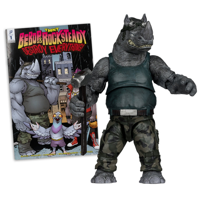 Mcfarlane Page Punchers: Tmnt Tortugas Ninja - Rocksteady 5 Pulgadas