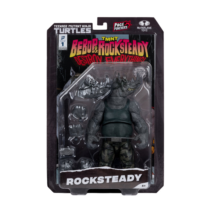 Mcfarlane Page Punchers: Tmnt Tortugas Ninja - Rocksteady 5 Pulgadas