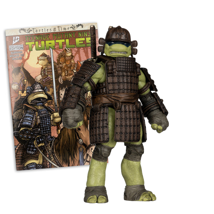 Mcfarlane Figure With Comic: Tmnt Tortugas Ninja - Leonardo Turtles In Time 5 Pulgadas Con Comic