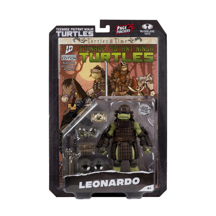 Mcfarlane Figure With Comic: Tmnt Tortugas Ninja - Leonardo Turtles In Time 5 Pulgadas Con Comic
