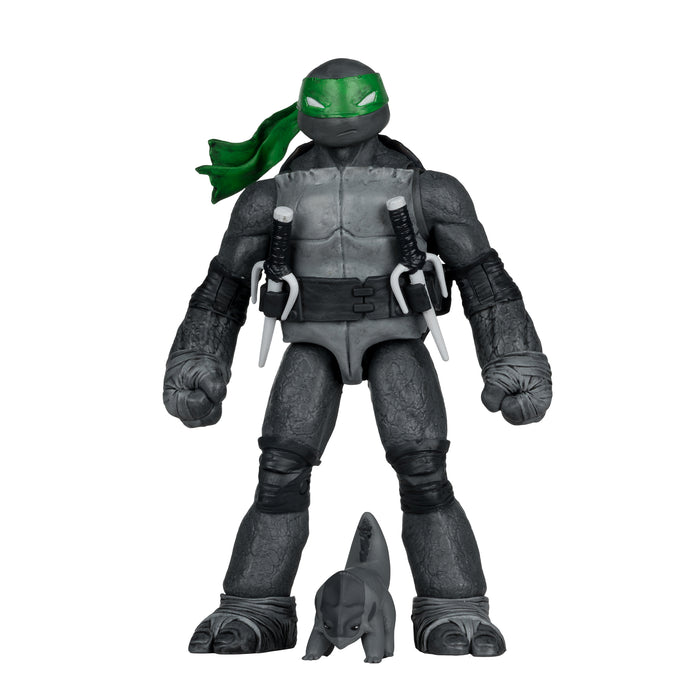Mcfarlane Figure With Comic: Tmnt Tortugas Ninja - Raphael Black White & Green Variant 5 Pulgadas