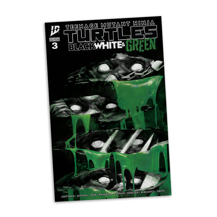 Mcfarlane Figure With Comic: Tmnt Tortugas Ninja - Raphael Black White & Green Variant 5 Pulgadas
