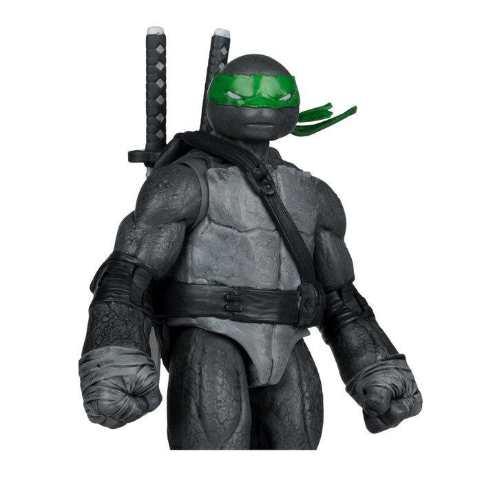 Mcfarlane Figure With Comic: Tmnt Tortugas Ninja - Leonard Black White & Green Variant 5 Pulgadas