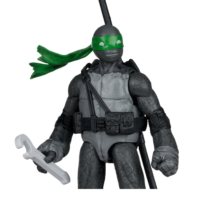 Mcfarlane Figure With Comic: Tmnt Tortugas Ninja - Donatello Black White & Green Variant 5 Pulgadas