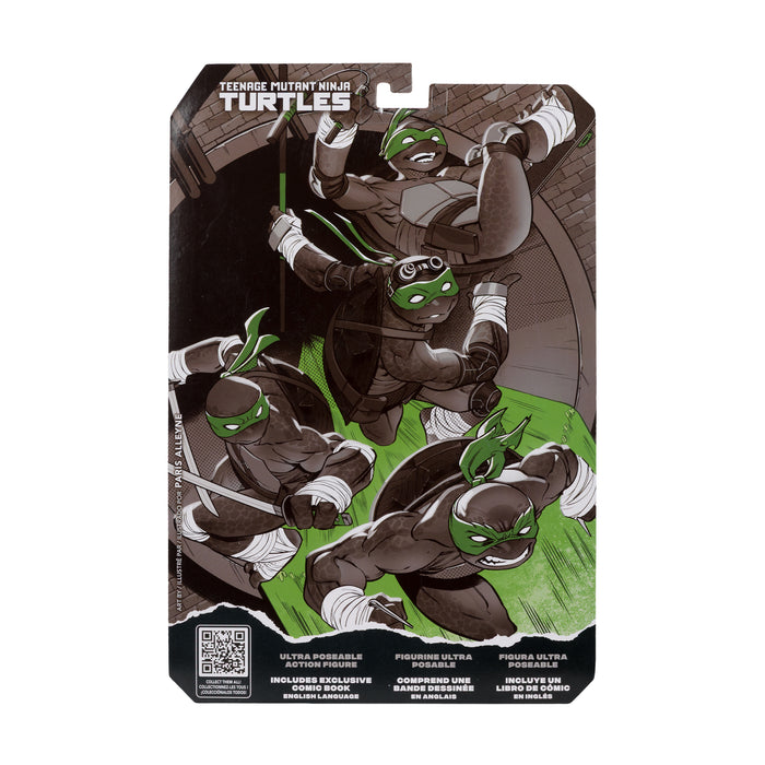 Mcfarlane Figure With Comic: Tmnt Tortugas Ninja - Donatello Black White & Green Variant 5 Pulgadas