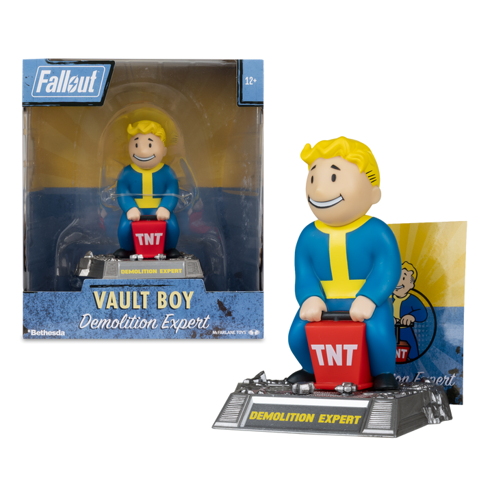Mcfarlane Fallout Vault Boy: Experto en Demoliciones Figura posada 5 Pulagadas