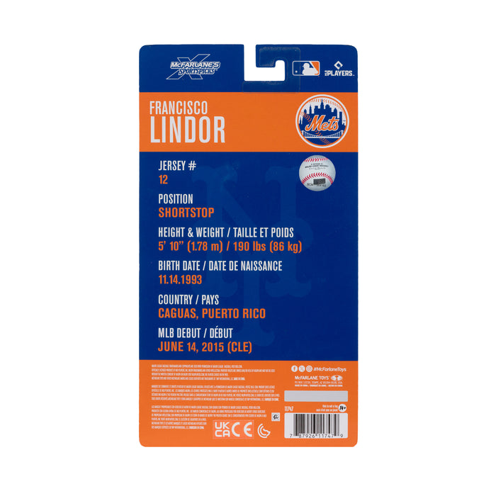 Mcfarlane Mlb Articulated Figures: Mets - Francisco Lindor 6 Pulgadas