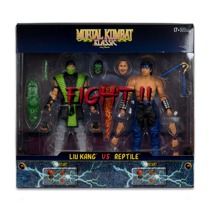 Mcfarlane: Mortal Kombat Klassic - Liu Kang Vs Reptile Deluxe 2 Pack 7 Pulgadas