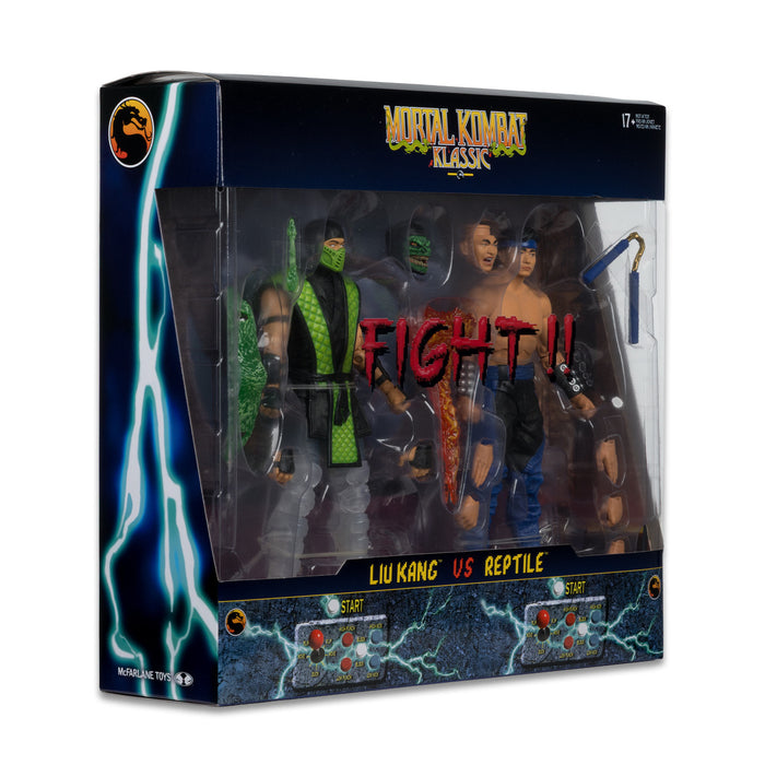 Mcfarlane: Mortal Kombat Klassic - Liu Kang Vs Reptile Deluxe 2 Pack 7 Pulgadas