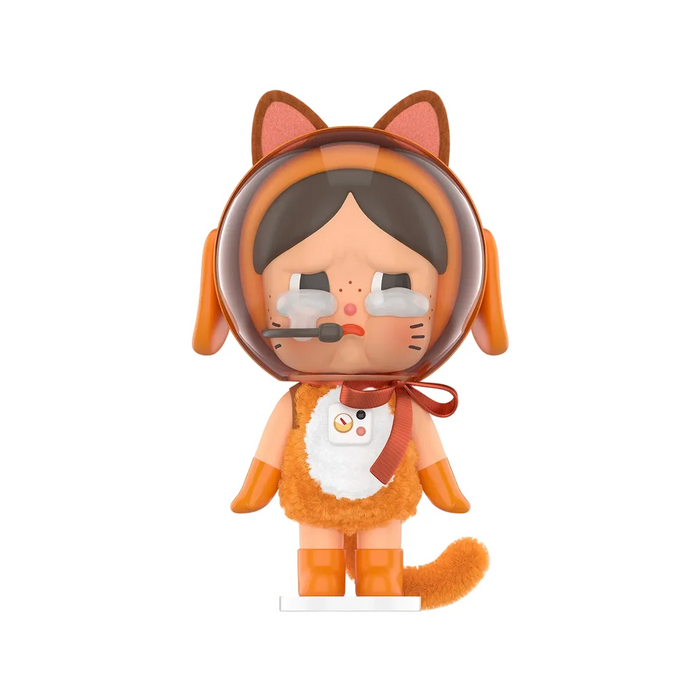POP MART: CRYBABY - Space Cat Figurine-Orange