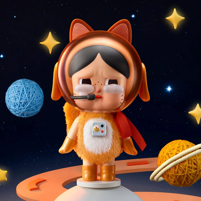 POP MART: CRYBABY - Space Cat Figurine-Orange