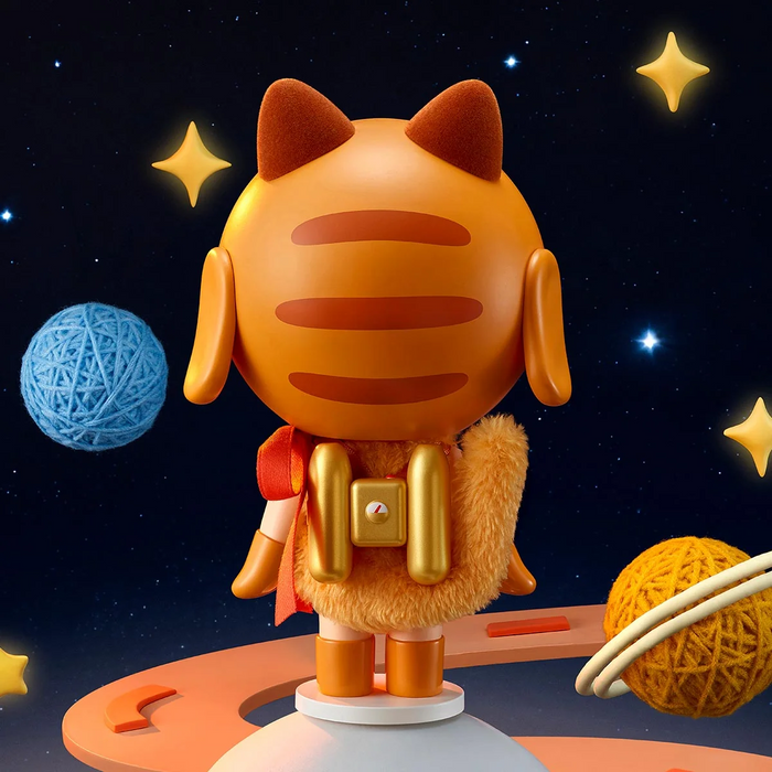 POP MART: CRYBABY - Space Cat Figurine-Orange