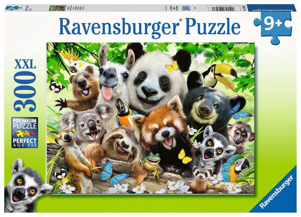 Ravensburger Rompecabezas: Selfie Animales Salvajes Kids XXL 300 piezas
