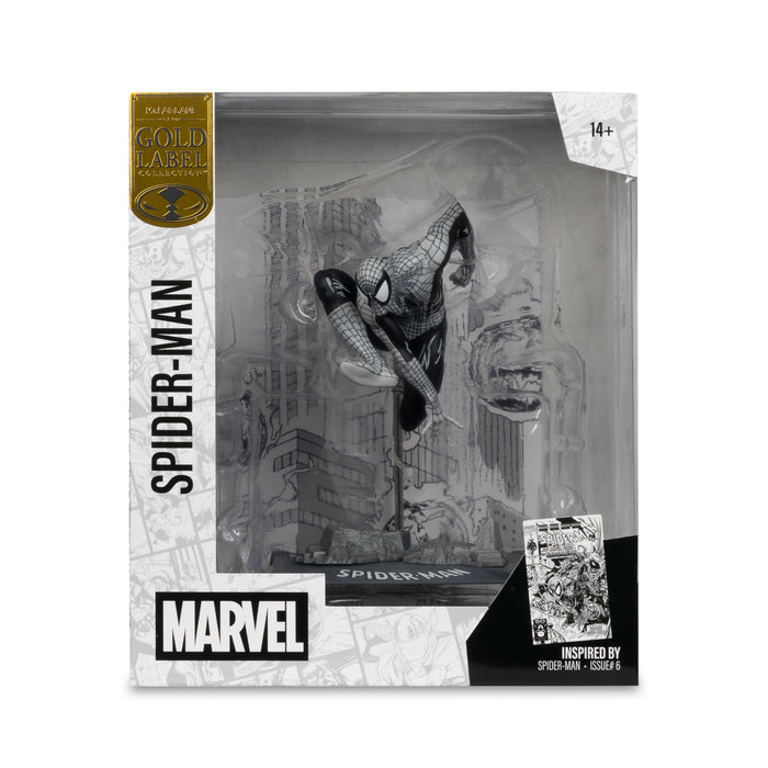 Mcfarlane Marvel Collection: Spiderman No 6 - Spiderman Line Art Gold Label Escala 1/10