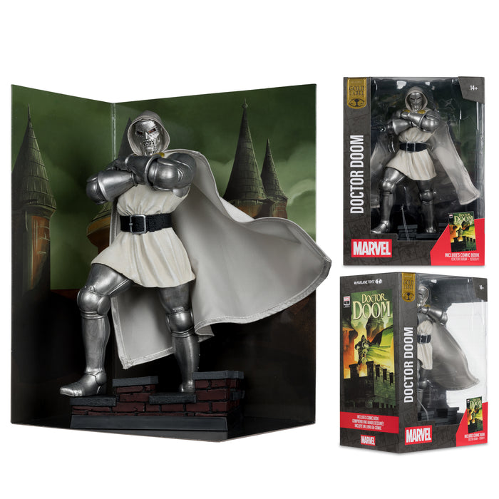 Mcfarlane Marvel Collection: Doctor Doom Num 1 Future Foundation - Doctor Doom Gold Label Escala 1/6