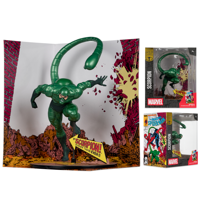Mcfarlane Marvel Collection: Amazing Spider-Man Num 318 - Scorpion Metallic Gold Label Escala 1/10