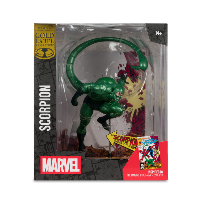 Mcfarlane Marvel Collection: Amazing Spider-Man Num 318 - Scorpion Metallic Gold Label Escala 1/10