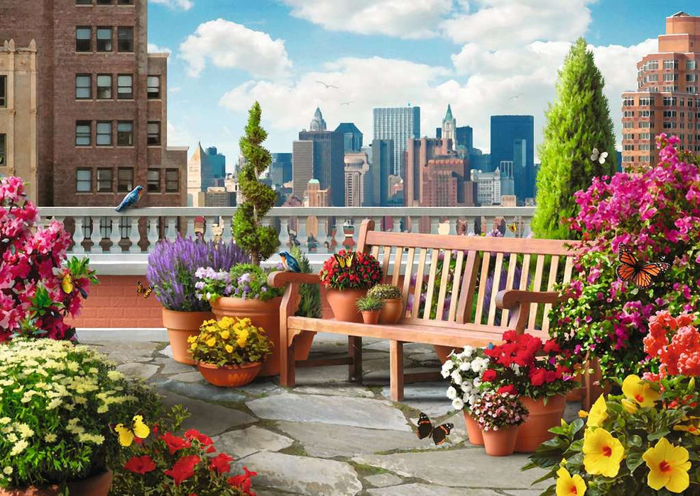 Ravensburger Rompecabezas Adultos: Jardin en la Ciudad XXL 500 piezas