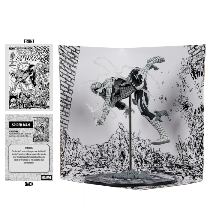 Mcfarlane Marvel Collection: Amazing Spider-Man Num 318 - Spider-Man Line Art Gold Label Escala 1/10