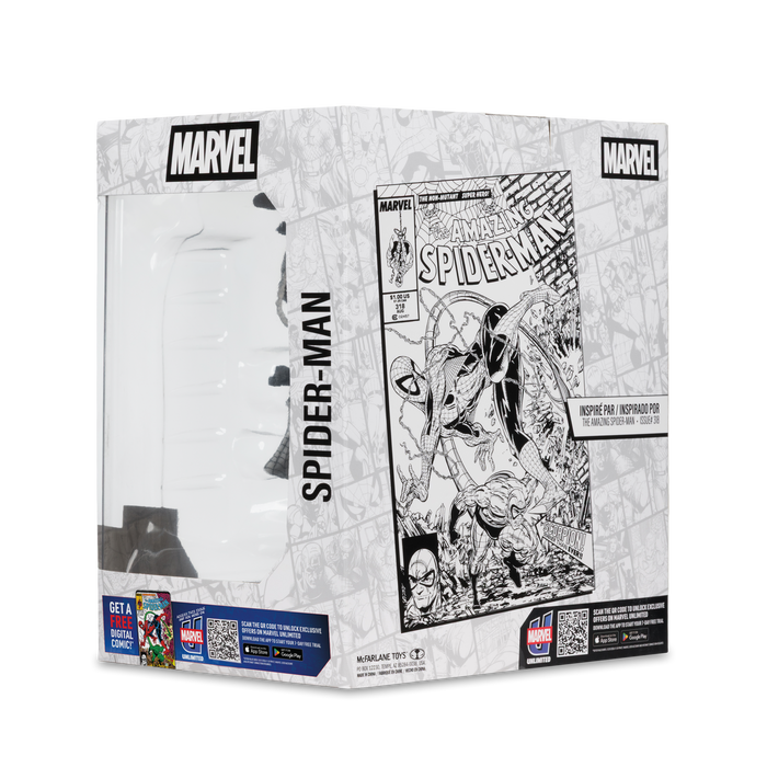 Mcfarlane Marvel Collection: Amazing Spider-Man Num 318 - Spider-Man Line Art Gold Label Escala 1/10