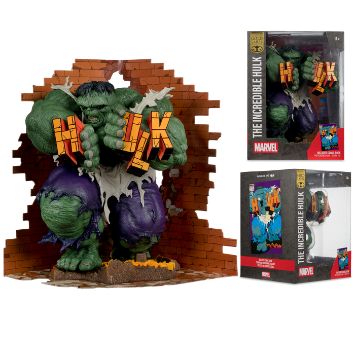 Mcfarlane Marvel Collection: The Incredible Hulk Num 345 - Hulk Variant Gold Label Escala 1/6