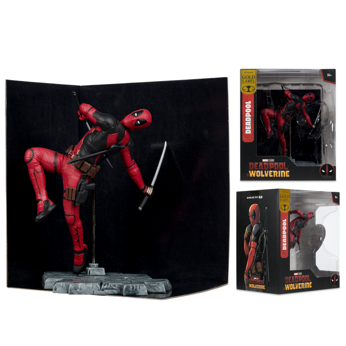 Mcfarlane Marvel Studios Collection: Deadpool y Wolverine - Deadpool Gold Label Escala 1/10