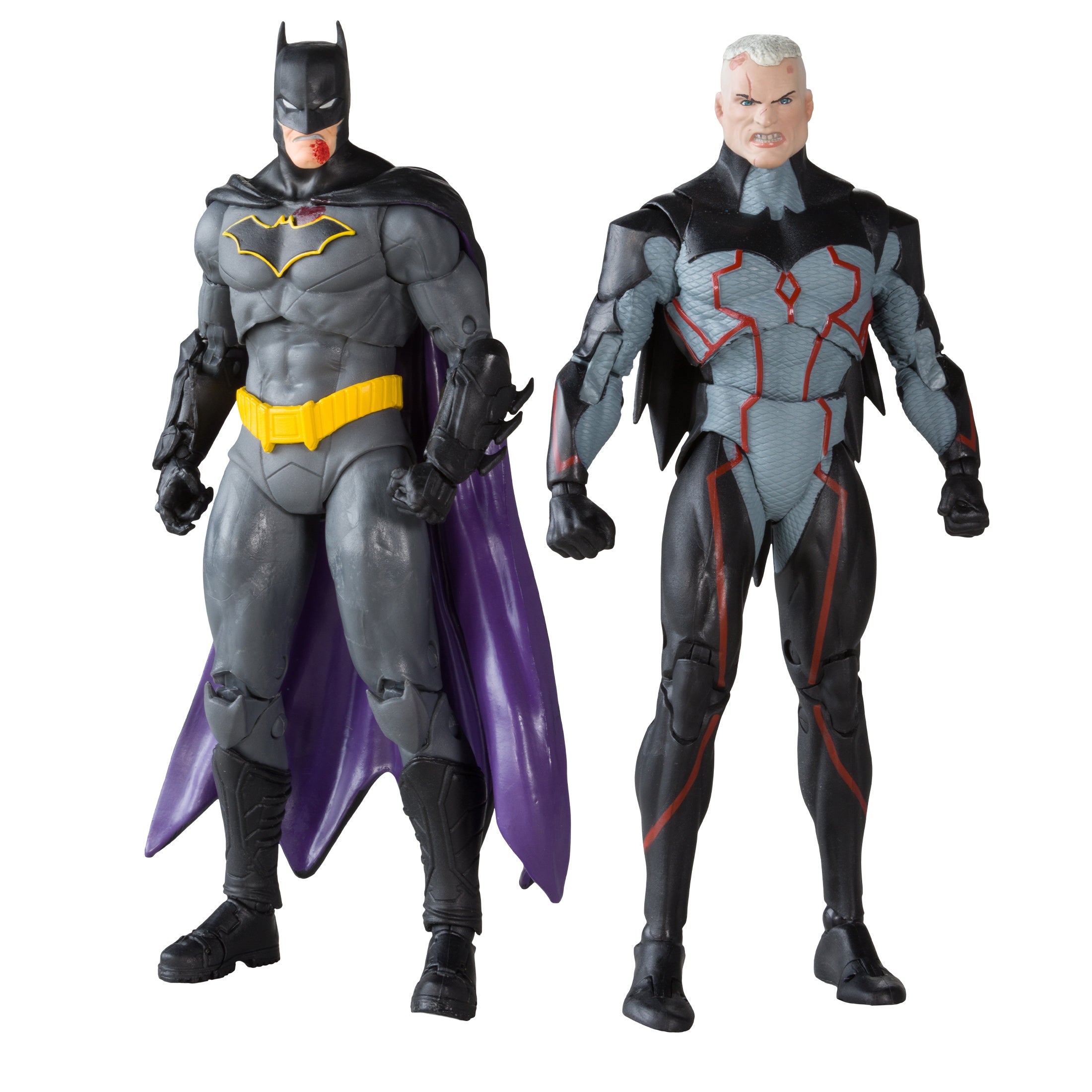 McFarlane DC Collector: Batman Last Knight On Earth - Omega sin Mascara y Batman Sangrado Gold Label 2 Pack 7 Pulgadas