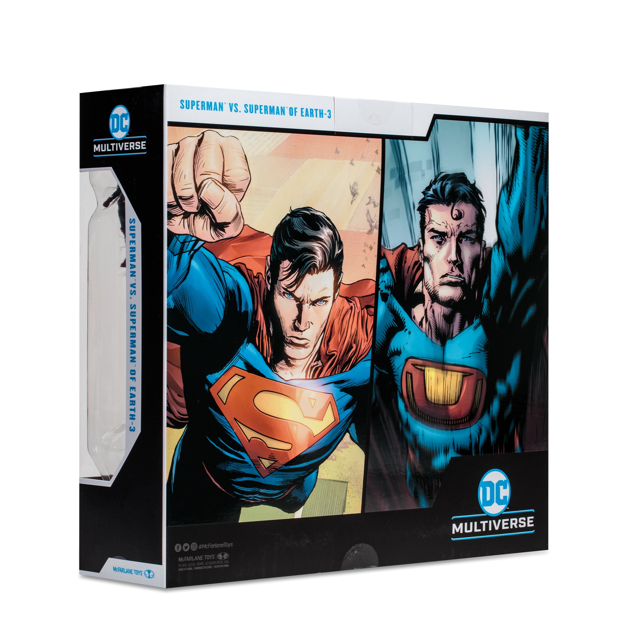 McFarlane Figura de Accion: DC Superman VS Superman de Tierra 3 con Atomica 7 pulgadas 2 Pack