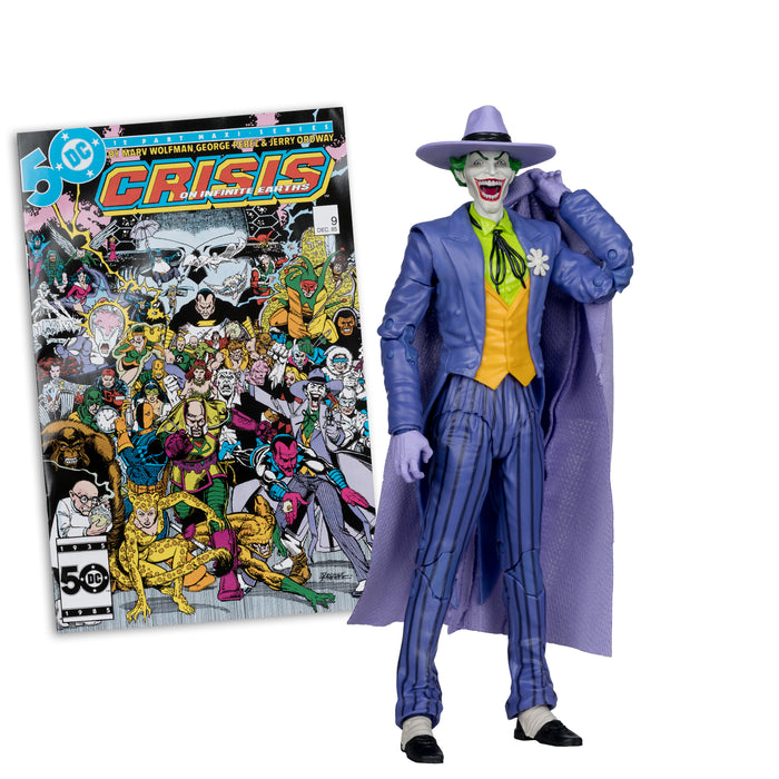 Mcfarlane Dc Direct Figure With Comic: Crisis On Infinite Earths - Joker 7 Pulgadas