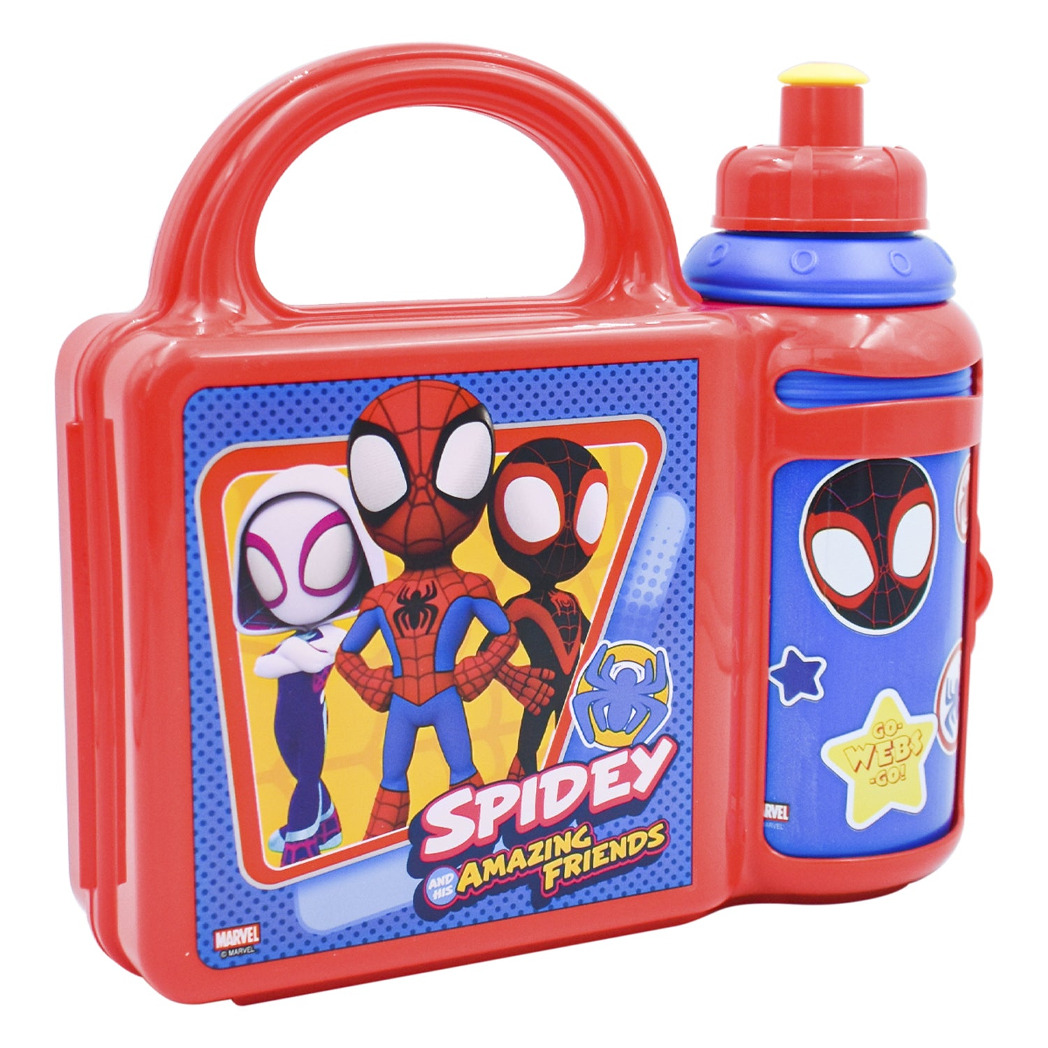 Fun Kids Lonchera Con Botella: Marvel - Spidey and Friends