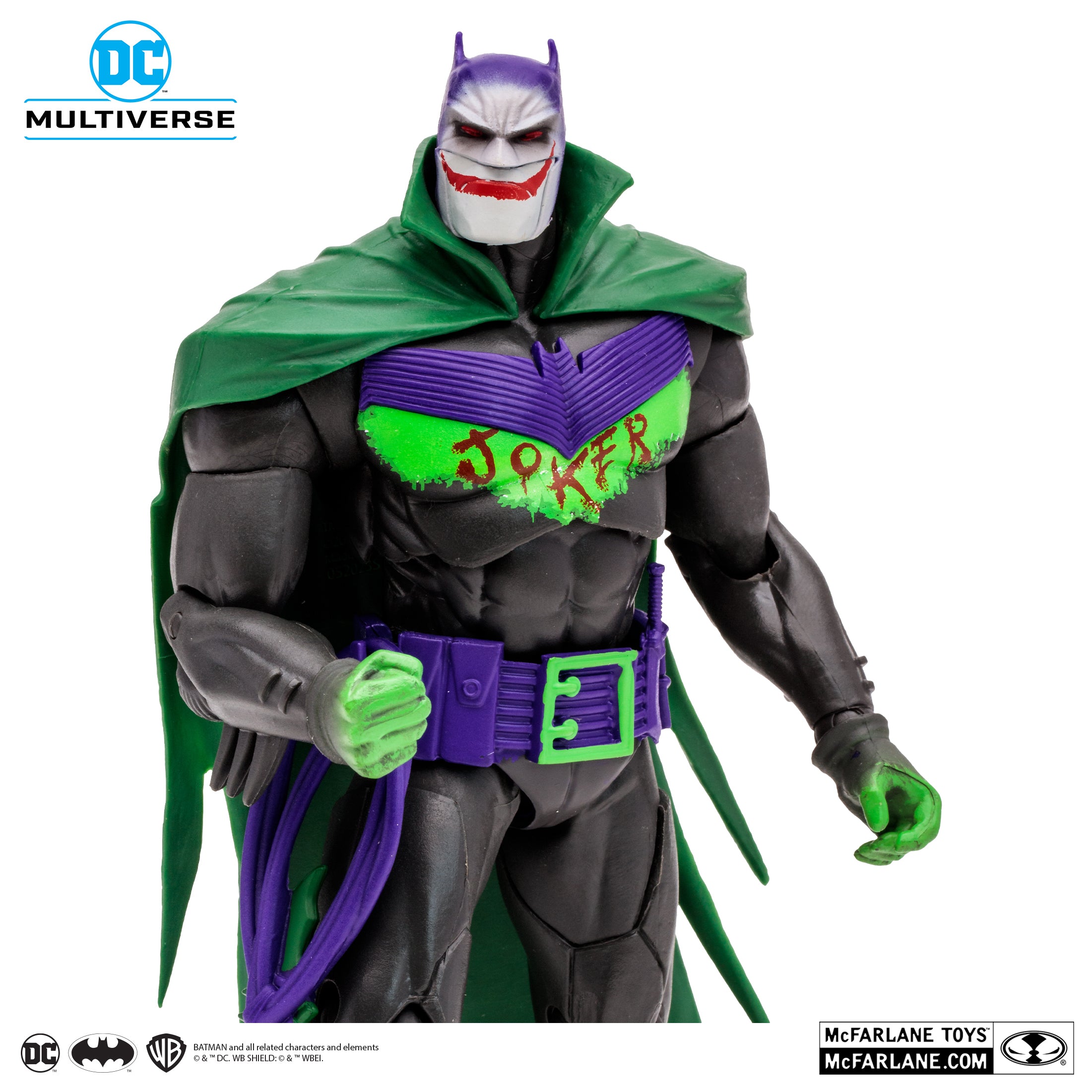 McFarlane Figura de Accion: DC Batman White Knight - Batman Jokerizado Gold Label 7 Pulgadas
