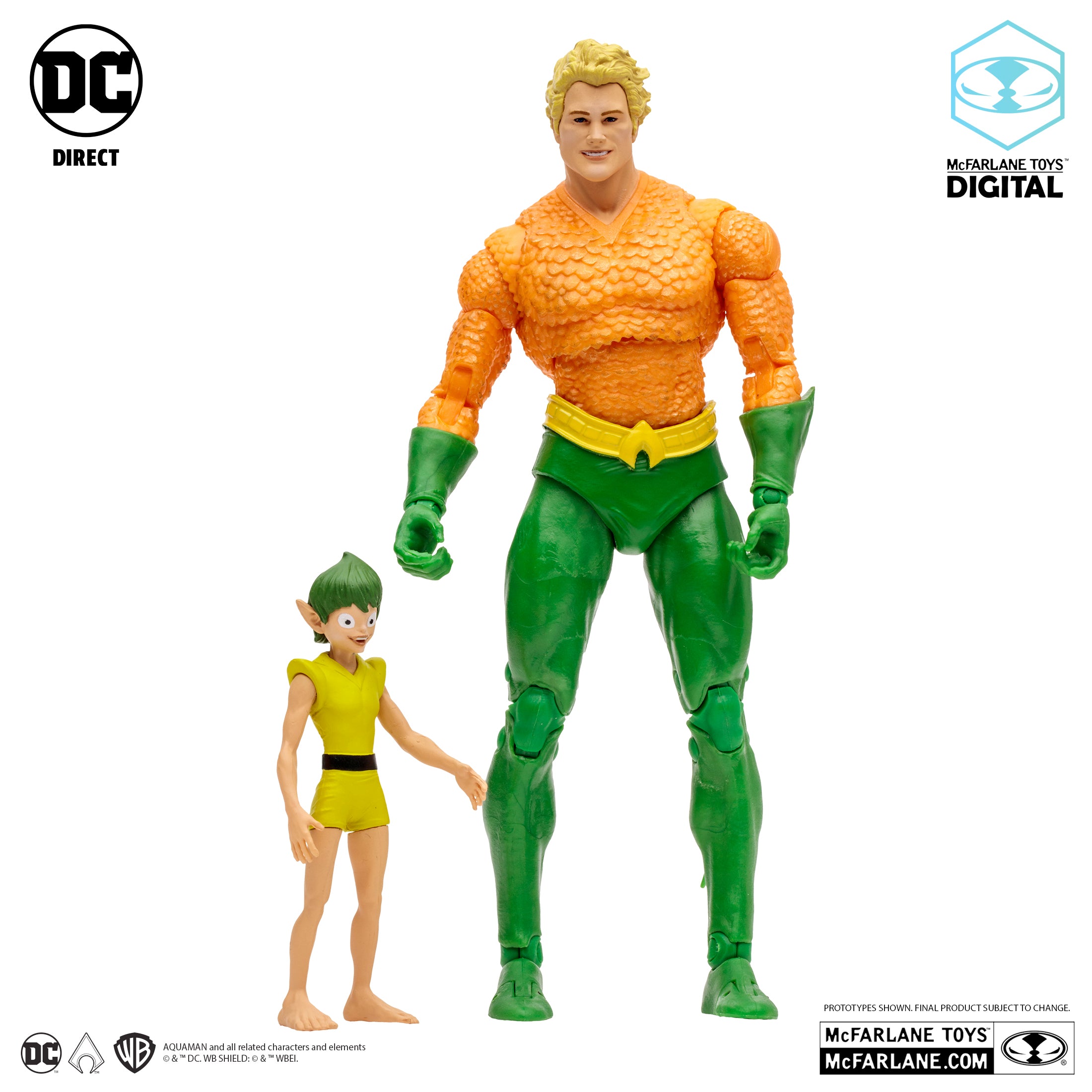 McFarlane DC Direct Figura de Accion Digital Collectible: DC Comics Classic - Aquaman 7 Pulgadas