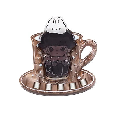 POP MART: DIMOO - Crush On Coffee Series - Acrylic Fridge Magnet Clip Blind Box