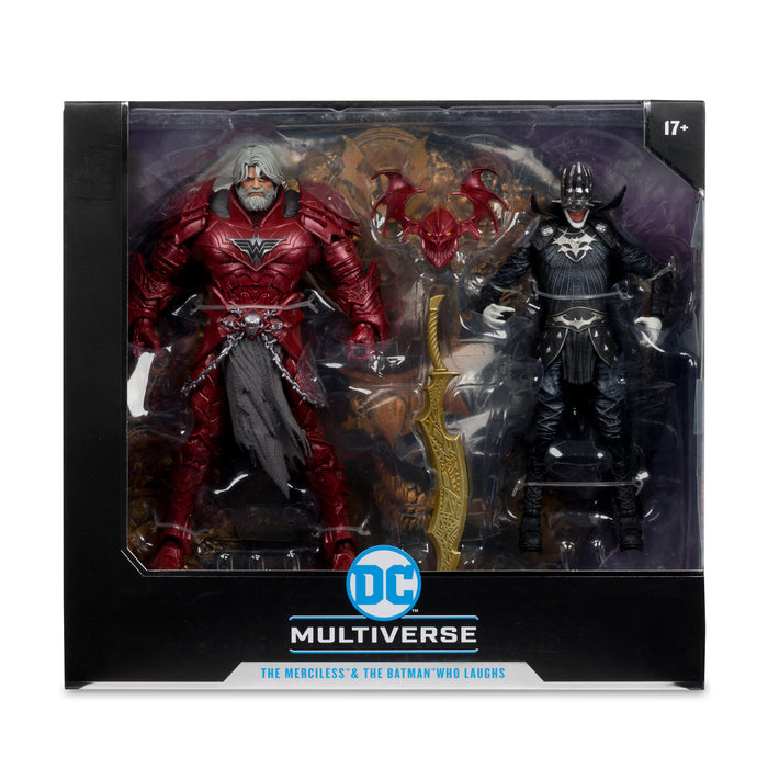 Mcfarlane Dc Collector Edition: Dark Multverse - El Batman Que Rie Knight Armor  Y Merciless 2 Pack