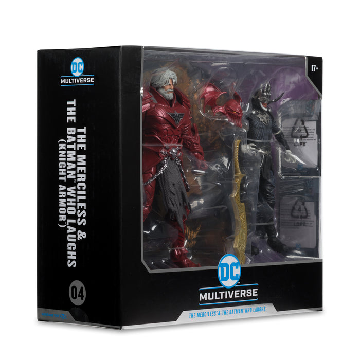 Mcfarlane Dc Collector Edition: Dark Multverse - El Batman Que Rie Knight Armor  Y Merciless 2 Pack