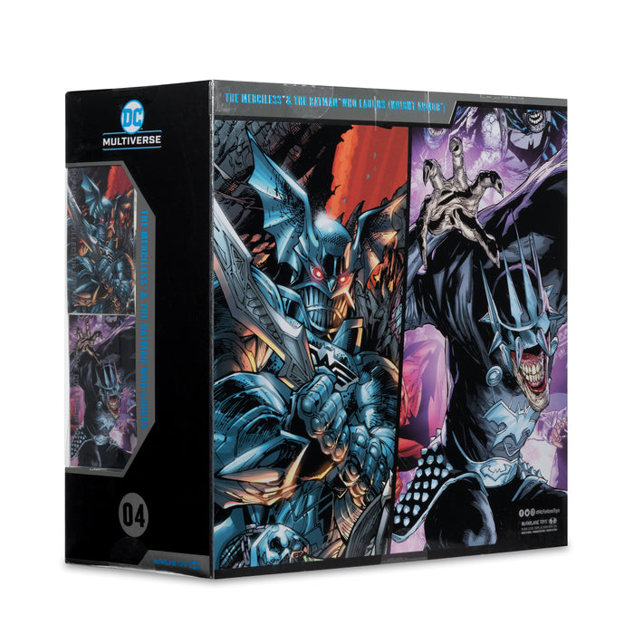 Mcfarlane Dc Collector Edition: Dark Multverse - El Batman Que Rie Knight Armor  Y Merciless 2 Pack