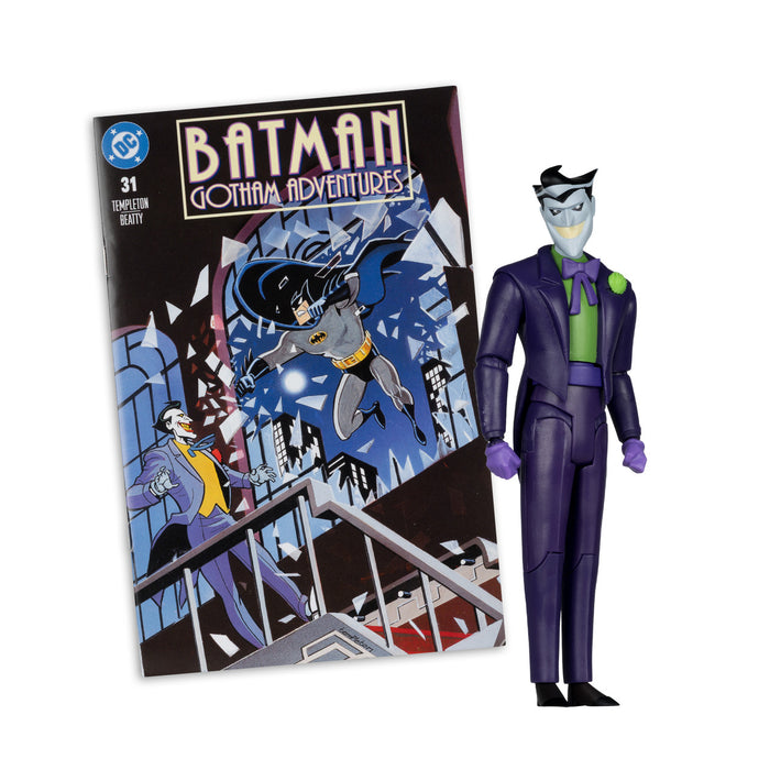 Mcfarlane Dc Direct Figure With Comic: Batman Gotham Adventures #31 - Joker 7 Pulgadas