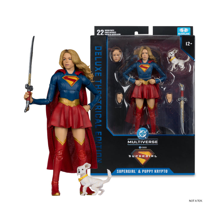 Mcfarlane Dc Theatrical Deluxe: Supergirl - Supergirl Con Krypto Movie 2026 7 Pulgadas