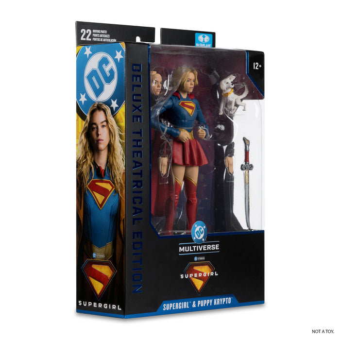 Mcfarlane Dc Theatrical Deluxe: Supergirl - Supergirl Con Krypto Movie 2026 7 Pulgadas