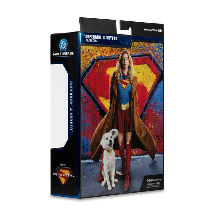 Mcfarlane Dc Theatrical Deluxe: Superman Movie 2025 - Supergirl Borracha Con Krypto Gold Label 7 Pulgadas