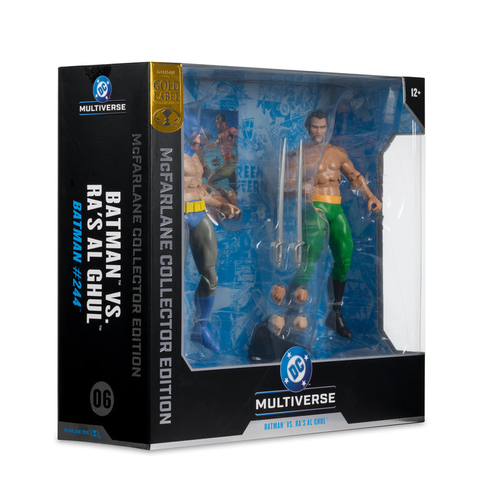 Mcfarlane Dc Collector Edition: Batman Num 244 - Batman Vs Ras Al Ghul Gold Label 2 Pack 7 Pulgadas