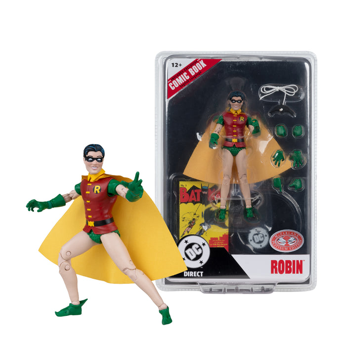 Mcfarlane Dc Direct Figure With Comic: Dc Batman Num 1 - Robin Dick Grayson Chase 7 Pulgadas Con Comic