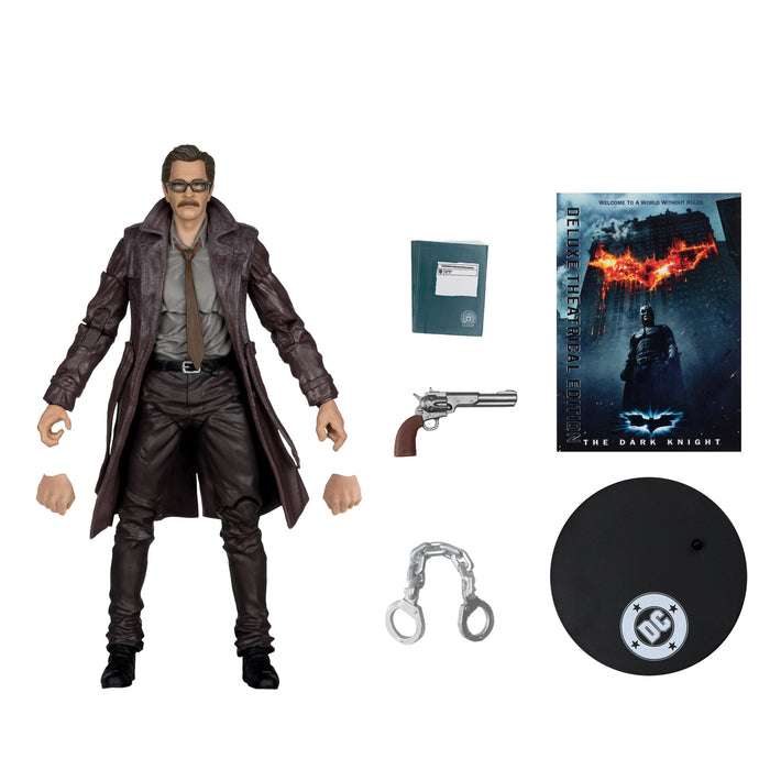 Mcfarlane Dc Theatrical Deluxe: The Dark Knight - Comisario Gordon 7 Pulgadas