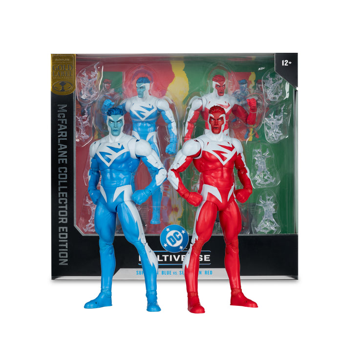 Mcfarlane Collector Edition: Dc Multiverse - Superman Red Vs Superman Blue Gold Label 7 Pulgadas 2 Pack