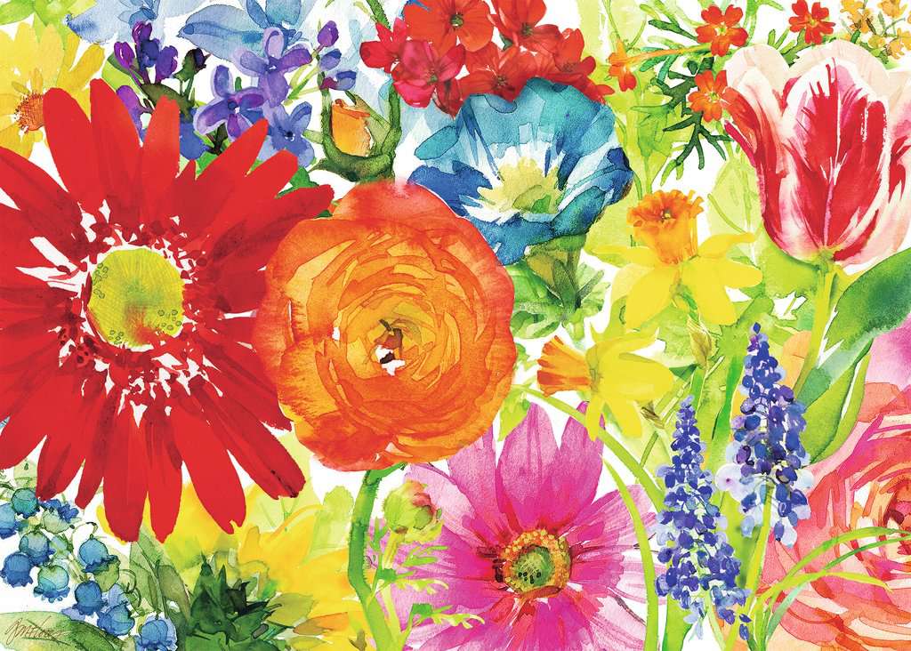 Ravensburger Rompecabezas Adultos: Flores de colores 1000 piezas
