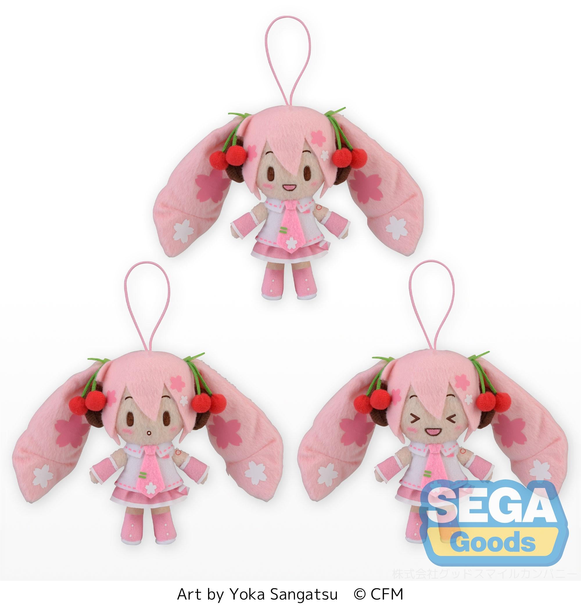 Sega Plushies Fluffy Mascot: Hatsune Miku - Sakura Miku Peluche Sorpresa