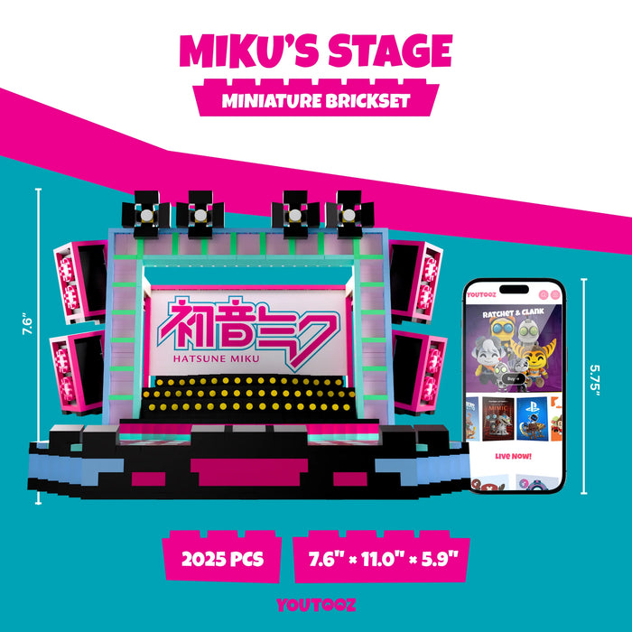 Youtooz Brickset: Hatsune Miku - Escenario de Miku